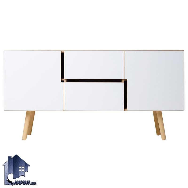 میز تلویزیون LCD مدل TTJ24 با ساختاری بسیار مدرن و در عین حال کلاسیک که دارای طراحی به صورت درب دار و کشو دار که از جنس MDF ساخته شده است