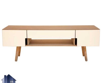 میز تلویزیون LCD مدل TTJ40 با طراحی زیبا و دارای جنس MDF که دارای درب و ویترینی و همچنین پایه چوبی می‌باشد. و به صورت کلاسیک و متفاوت طراحی شده است