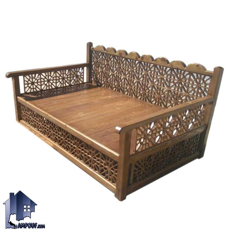 تخت چوبی سنتی چهار نفره TrK240 طراحی شده برای قهوه خانه رستوران سفره خانه وفضای باز که به تخت باغی نیز معروف می‌باشد; که با رنگهای متنوع ساخته می‌شود