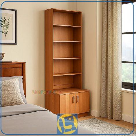 کتابخانه BCJ259 دارای پنج طبقه که به صورت یک قفسه و ویترین از جنس MDF ساخته شده که میتواند مخصوص کتاب و یا اجناس دکوری واقع شود.