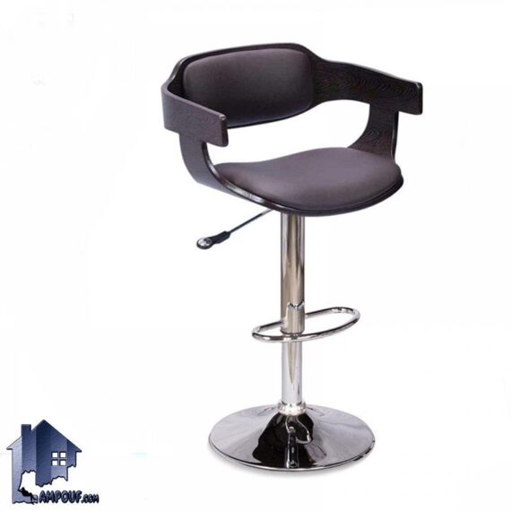 صندلی اپن و بار و کانتر BSO2179 با طراحی پایه جکدار با ارتفاع بلند برای استفاده در کنار میز بار و آشپزخانه و رستوران و کافی شاپ ساخته شده است.