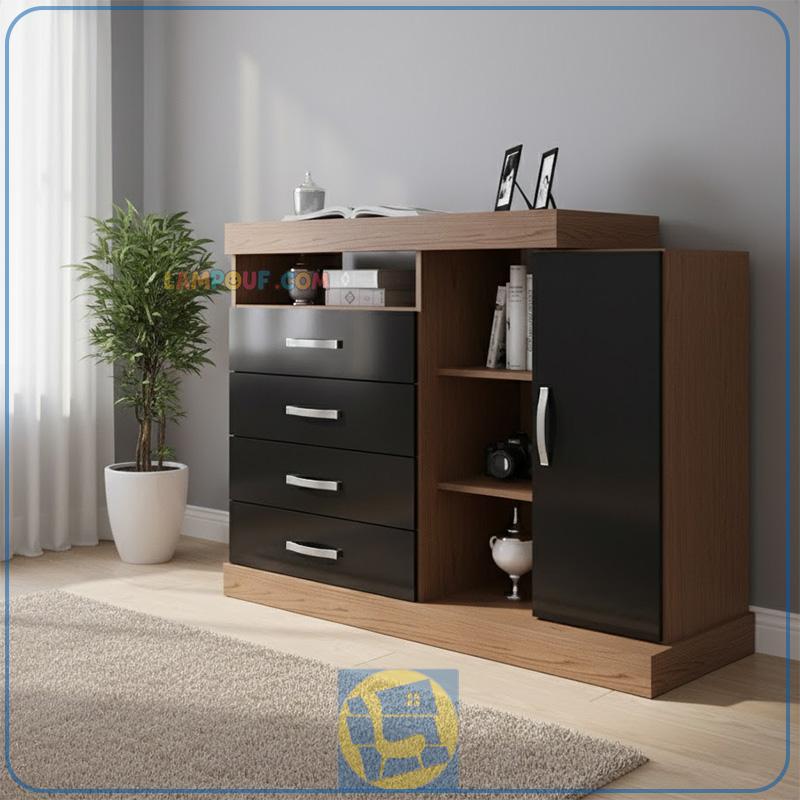 DJ310-1 دراور و کنسول DJ310 و یا میز آرایش ویترینی و کشو دار و همچنین درب دار که از جنس MDF با طراحی بی نظیر برای اتاق خواب و سالن پذیرایی ساخته شده است.