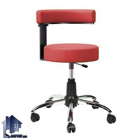صندلی تابوره LCV100 که به عنوان یک صندلی اداری در آزمایشگاه و مطب و بیمارستان استفاده می‌شود و دارای استراکچر فلزی و پایه های پنجپر و به صورت جکدار می‌باشد