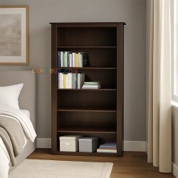 قفسه BCJ250 که به عنوان کمد کتابخانه و یا شلف با شش طبقه بدون درب که میتوان در اتاق خواب و یا سالن پذیرایی و یا دفاتر اداری مورد استفاده قرار بگیرد.