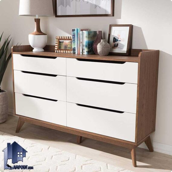 دراور DJ323 با طراحی کشو دار که از شش کشو تشکیل شده و به عنوان یک میز آرایش و کنسول برای زیبا تر شدن دکور منزل و پذیرایی و داخل اتاق خواب استفاده میشود.