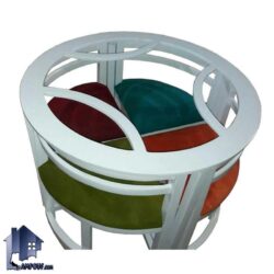 ست میز نهارخوری کمجا DTB6 دارای صفحه گرد و با چهار صندلی به صورت کم جا که میتواند برای آشپزخانه منازل کوچک و رستوران و کافی شاپ و فست فود ها بسیار مناسب باشد.