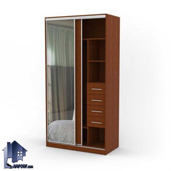 کمد جالباسی LHJ276 دارای درب کشویی و به صورت استند کشو دار و قفسه دار با میله آویز رگال لباس که در داخل اتاق خواب به عنوان یک ویترین و کمد استفاده میشود.