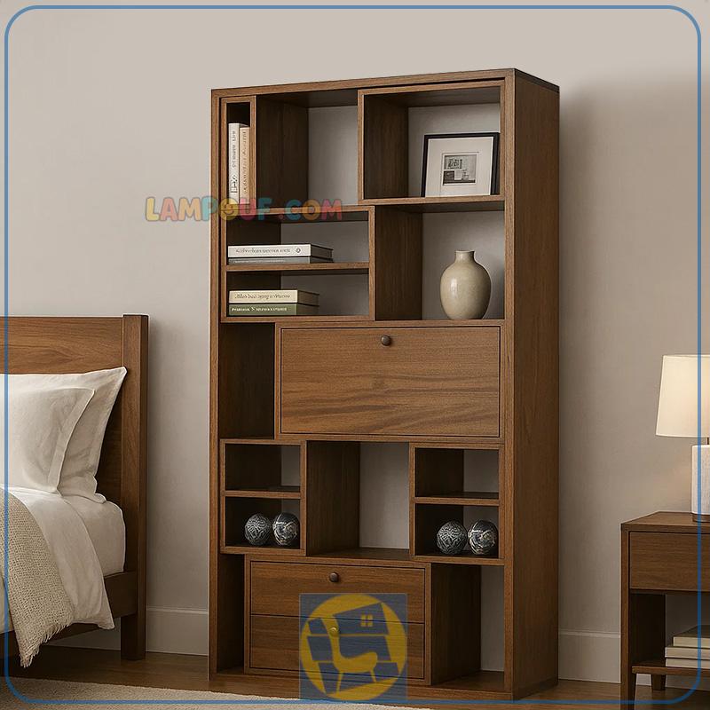 SCJ180-1 کمد ویترینی SCJ180 که با طراحی قفسه ای و کشو دار میتواند به عنوان یک بوفه و ویترین و شلف و یا کتابخانه در داخل اتاق خواب و یا سالن پذیرایی قرار بگیرد.