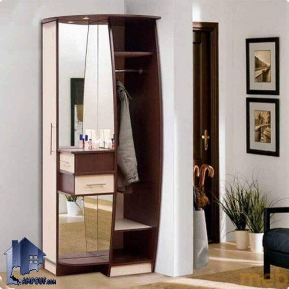 جاکفشی و جالباسی SHJ140 به صورت کشو دار و قفسه دار و آینه دار طراحی شده به عنوان یک کمد لباس می‌تواند در قسمت ورودی منزل و یا در داخل اتاق خواب قرار بگیرد.
