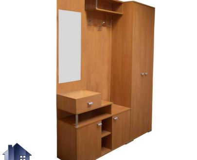 جاکفشی و جالباسی SHJ254 به صورت کمد کشو دار و آینه دار دارای قفسه و رگال آویز لباس که برای اتاق خواب و ورودی منزل که می‌تواند دکوری زیبا را به وجود آورد.