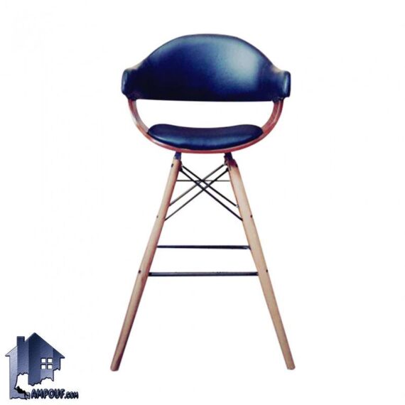 صندلی اپن و بار BSO2135B با پایه چوب بلند و ثابت که در کنار میز های بار و پیشخوان و کانتر در داخل آشپزخانه و کافی شاپ و رستوران مورد استفاده قرار می‌گیرد.