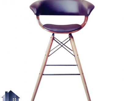 صندلی اپن و بار BSO2150B دارای پایه چوبی بلند و ثابت که برای میز های کانتر و پیشخوان در رستوران و کافی شاپ و آشپزخانه و پذیرایی مورد استفاده قرار می‌گیرد.