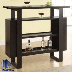 میز اپن و بار BTJ101 که به صورت قفسه دار طراحی شده و میتواند به عنوان یک ویترین دکوری در آشپزخانه و پذیرایی منازل و ویلا ها مورد استفاده قرار بگیرد.