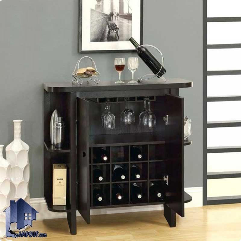 BTJ103 (1) میز اپن و بار BTJ103 به صورت یک کمد و یا ویترین درب دار که مجهز به جای بطری و فضایی برای آویز لیوان بوده و در آشپزخانه و پذیرایی مورد استفاده قرار میگیرد.