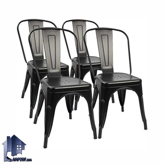 صندلی نهارخوری DSN123 دارای جنس فلزی با طراحی زیبا که به عنوان صندلی غذاخوری در آشپزخانه و رستوران و کافی شاپ و همچنین فضای باز مورد استفاده قرار می‌گیرد.