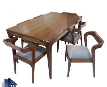 ست میز و صندلی نهارخوری چوبی DTB40 که به عنوان ست غذا خوری در آشپزخانه و پذیرایی منازل و در کافی شاپ و رستوران و فست فود مورد استفاده قرار می‌گیرد.