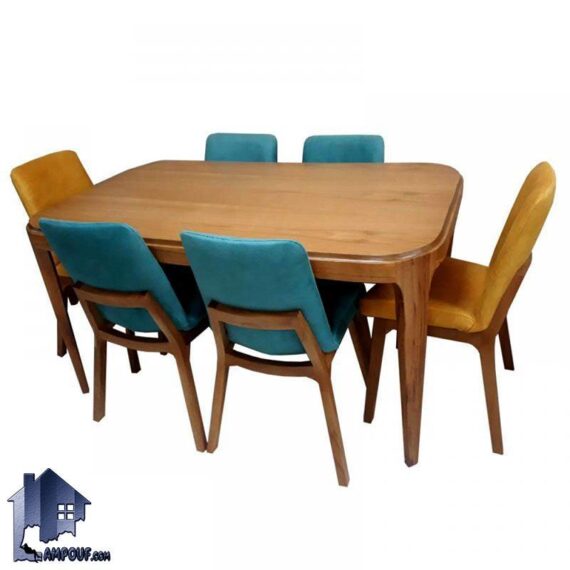 ست میز و صندلی نهارخوری DTB41 ساخته شده به صورت چوبی که به عنوان غذا خوری در آشپزخانه و پذیرایی و رستوران و کافی شاپ می‌تواند مورد استفاده قرار بگیرد.