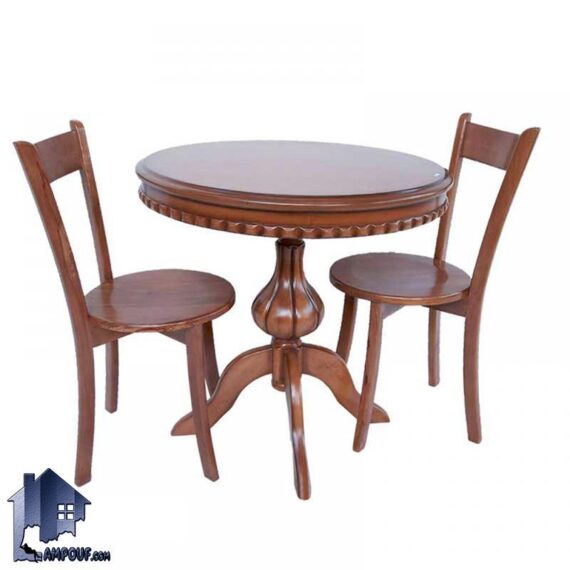 ست میز و صندلی نهارخوری DTB42 یا صفحه گرد چوبی که به عنوان یک ست غذا خوری در آشپزخانه و پذیرایی منازل و رستوران و کافی شاپ مورد استفاده قرار می‌گیرد.