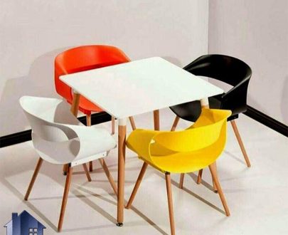 ست میز و صندلی نهارخوری DTKH31 که به عنوان ست غذا خوری با طراحی فانتزی و زیبا در رستوران کافی شاپ فست فود و آشپزخانه و یا پذیرایی مورد استفاده قرار می‌گیرد.