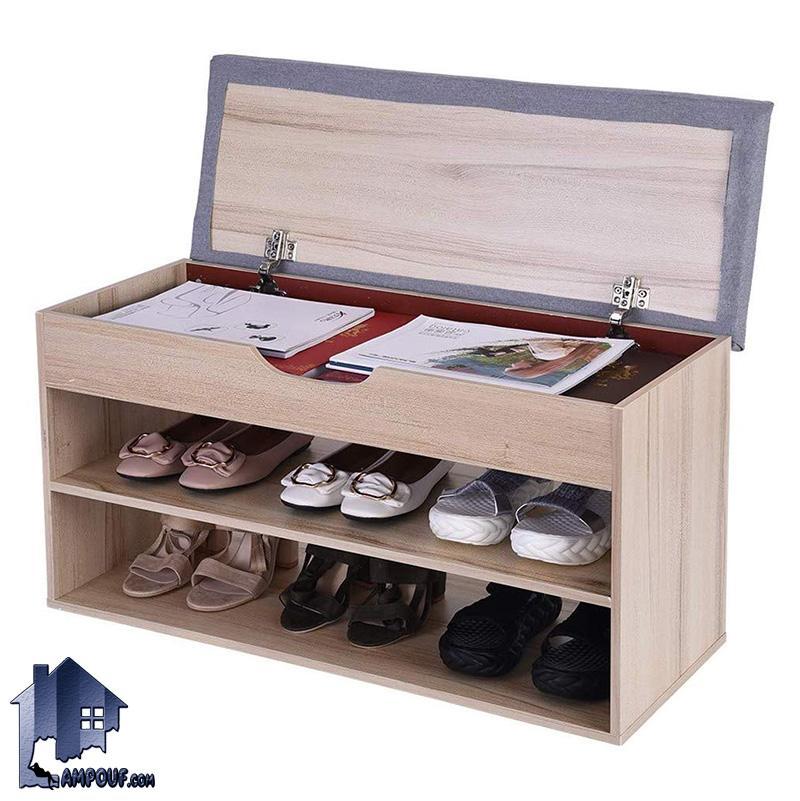 SHJ324 (1) جاکفشی نیمکتدار SHj324 که به عنوان یک نیمکت قفسه دار و باکس دار برای جای کفش در قسمت های ورودی منزل و پذیرایی و داخل اتاق خواب مورد استفاده قرار میگیرد.