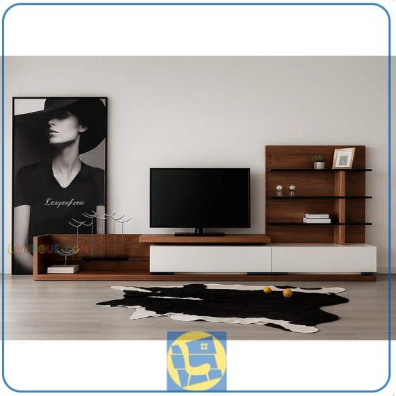 میز LCD مدل TTJ61 به صورت زیر تلویزیونی و یا استند و براکت تلویزیون برای قرار گیری در دکور قسمت پذیرایی و تی وی روم منزل و یا ویلا ها ساخته شده است.