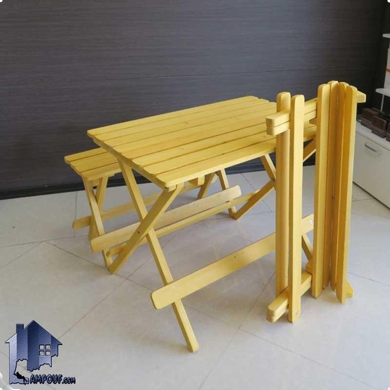 ست 4نفره میز نیمکت تاشو BTAR103