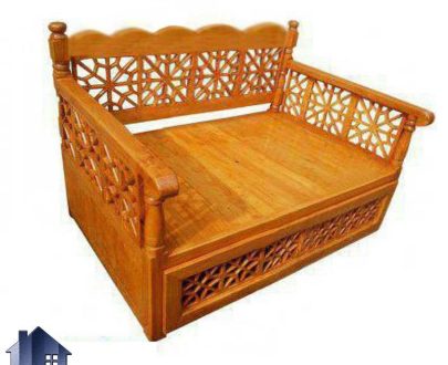 تخت سنتی دونفره 120*60 مدل TRK102 که به صورت چوبی به عنوان تخت قهوه خانه ای و باغی برای سفره خانه و رستوران در دکور سنتی مورد استفاده قرار می‌گیرد.