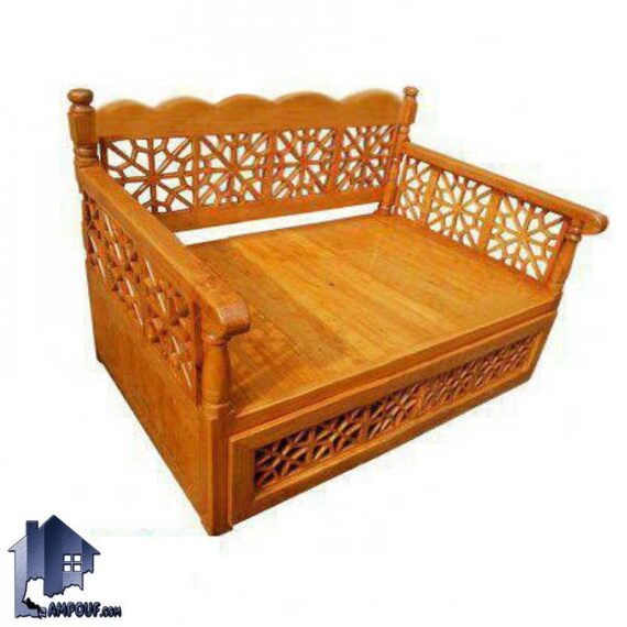 تخت سنتی دونفره 120*60 مدل TRK102 که به صورت چوبی به عنوان تخت قهوه خانه ای و باغی برای سفره خانه و رستوران در دکور سنتی مورد استفاده قرار می‌گیرد.