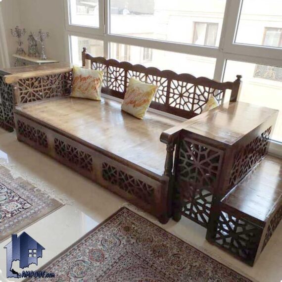 تخت سنتی چهارنفره پلهای 190*90 مدل TRK105 تخت سنتی سهنفره پلهای 160*60 مدل TRK104 که به صورت یک دکور سنتی به عنوان یک تخت چوبی باغی و قهوه خانه ای در داخل منازل و رستوران سفره خانه استفاده میشود.