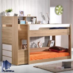 تخت خواب دو طبقه TBJ20 که به عنوان سرویس خواب و تختخواب دوطبقه کودک و نوجوان در داخل اتاق خواب و در کنار دکور خانگی به صورت کمجا مورد استفاده قرار می‌گیرد