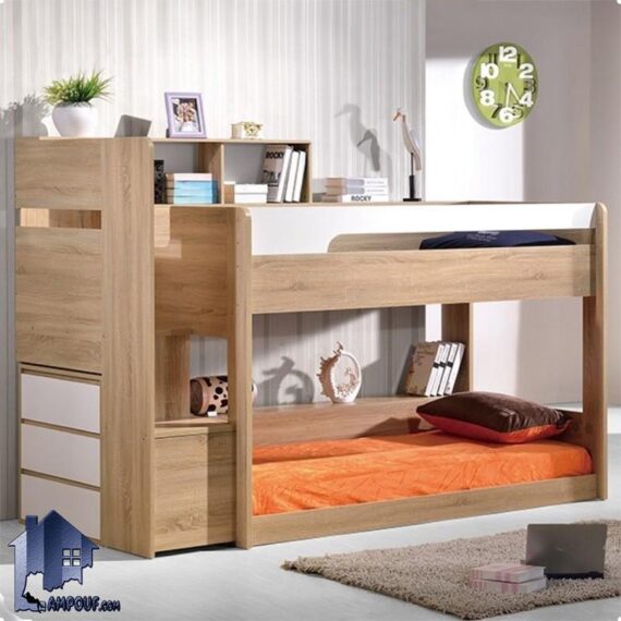 تخت خواب دو طبقه TBJ20 که به عنوان سرویس خواب و تختخواب دوطبقه کودک و نوجوان در داخل اتاق خواب و در کنار دکور خانگی به صورت کمجا مورد استفاده قرار می‌گیرد