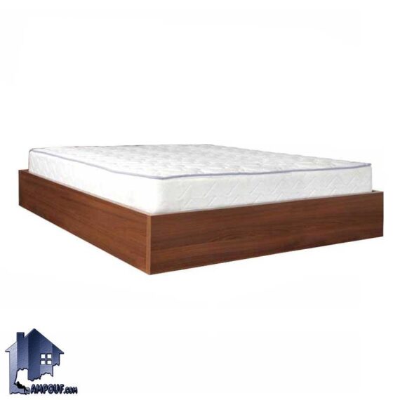 تخت خواب دو نفره DBJ118 بدون تاج به صورت تختخواب و باکس چوبی دونفره که در داخل اتاق خواب در کنار سرویس خواب به عنوان دکور خانگی مورد استفاده قرار می‌گیرد.