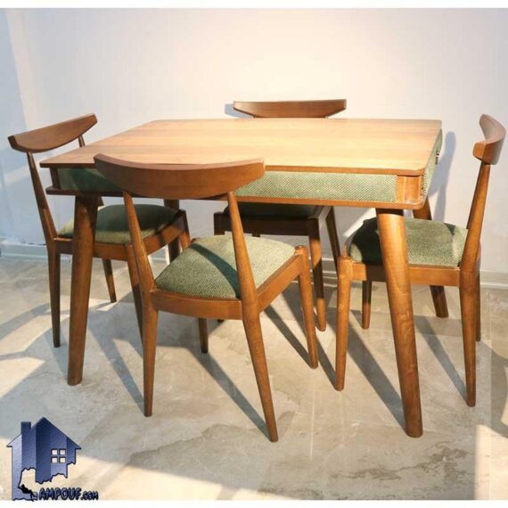 ست میز نهارخوری DTB47 دارای بدنه کاملا چوبی که به صورت ست میز و صندلی ناهار خوری و غذا خوری در رستوران و کافی شاپ و پذیرایی و آشپزخانه استفاده می‌شود.