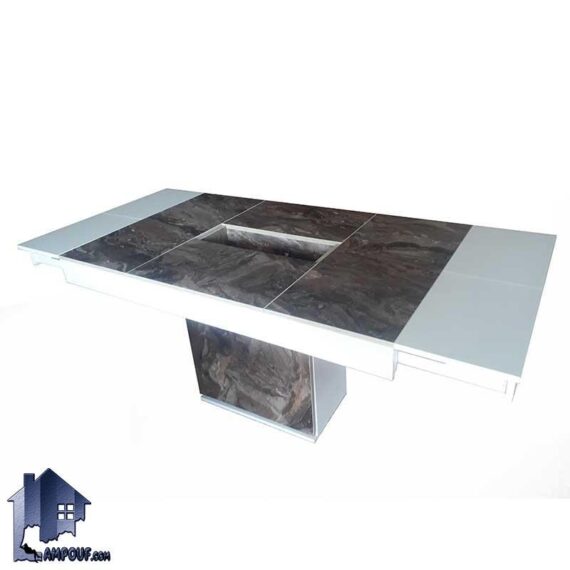 میز تبدیلی چهار به هشت DTB65 مدلی سنگی که به عنوان میز ناهار خوری و غذا خوری کمجا در داخل آشپزخانه و پذیرایی و رستوران و کافی شاپ مورد استفاده قرار می‌گیرد.
