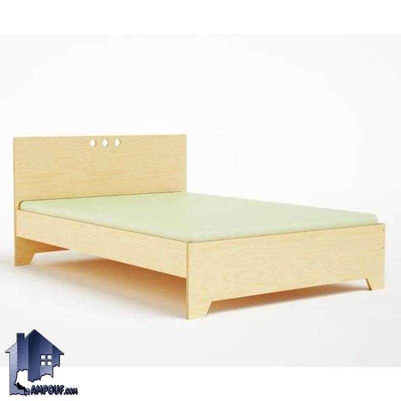 تخت خواب یک نفره SBJ113 دارای کفی فلزی که به عنوان تختخواب یک نفره چوبی با طراحی زیبا و منحصر به فرد در کنار سرویس خواب در داخل اتاق خواب قرار میگیرد