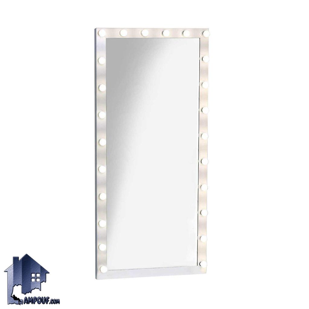 آینه قدی لامپ دار SMJ206 که به عنوان یک آینه ایستاده قابدار و چراغ دار در داخل اتاق خواب و پذیرایی و آتلیه و سالن های آرایش مورد استفاده قرار می‌گیرد
