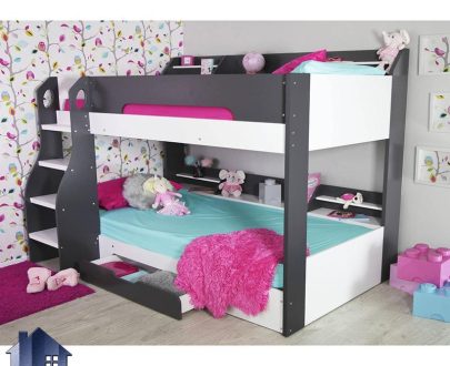 تخت خواب دو طبقه TBJ32 به صورت کشو دار که به عنوان تختخواب دوطبقه کمجا در داخل اتاق خواب کودک و نوجوان بزرگسال در کنار سرویس خواب مورد استفاده قرار می‌گیرد.