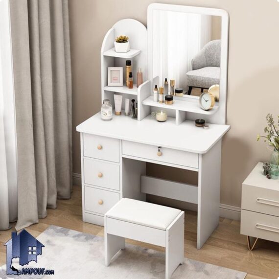 میز آرایش DJ360 که به عنوان دراور و کنسول و میز توالت و گریم آینه دار که دارای قفسه و ویترین و کشو بوده و در داخل اتاق خواب در کنار سرویس خواب قرار میگیرد.