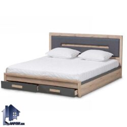 تخت خواب دو نفره DBJ125 که به عنوان تختخواب دونفره کشو دار با تاج رویه کوبی شده فوم دار در داخل اتاق خواب و در کنار سرویس خواب مورد استفاده قرار می‌گیرد.