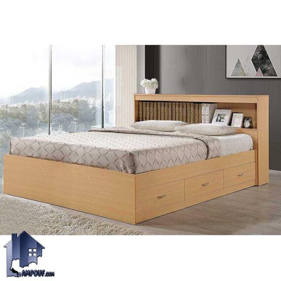 تخت خواب دو نفره DBJ126 که به عنوان تختخواب دونفره کشو دار با ابعاد کینگ و کوئین که در کنار دیگر اقلام سرویس خواب داخل اتاق خواب مورد استفاده قرار می‌گیرد.