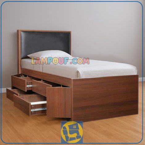 تخت خواب یک نفره SBJ117 که به عنوان تختخواب یکنفره کشو دار داخل اتاق خواب بزرگسال و کودک و نوجوان در کنار سرویس خواب مورد استفاده قرار میگیرد.