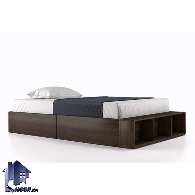 تخت خواب یک نفره SBJ123 که به عنوان باکس و تختخواب چوبی یکنفره کشو دار و دراور دار در داخل اتاق خواب و در کنار دیگر اقلام سرویس خواب استفاده می‌شود.