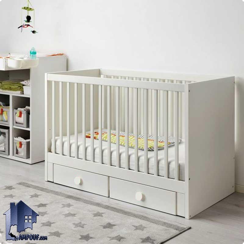 تخت خواب کودک CHJ116 که به عنوان تختخواب مخصوص نوزاد در داخل اتاق خواب کودکان و نوزادان در کنار دیگر اقلام سرویس خواب و سیسمونی مورد استفاده قرار می‌گیرد