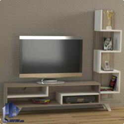 میز LCD مدل TTJ80 به صورت ویترینی و قفسه دار که به عنوان زیر تلویزیونی و استند و براکت تلویزیون و ال سی دی در تی وی روم و دکور پذیرایی منزل استفاده می‌شود.