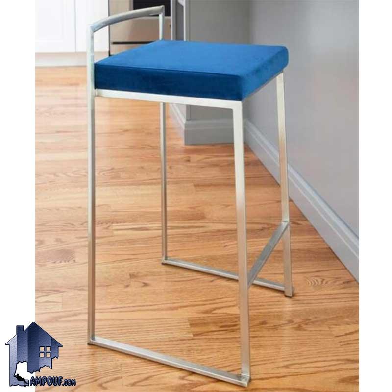 صندلی اپن راشر BSO805 دارای پایه فلزی و نشیمن نرم که در کنار انواع میز های اپن و بار و کانتر و پیشخوان در آشپزخانه و رستوران و کافی شاپ استفاده می‌شود