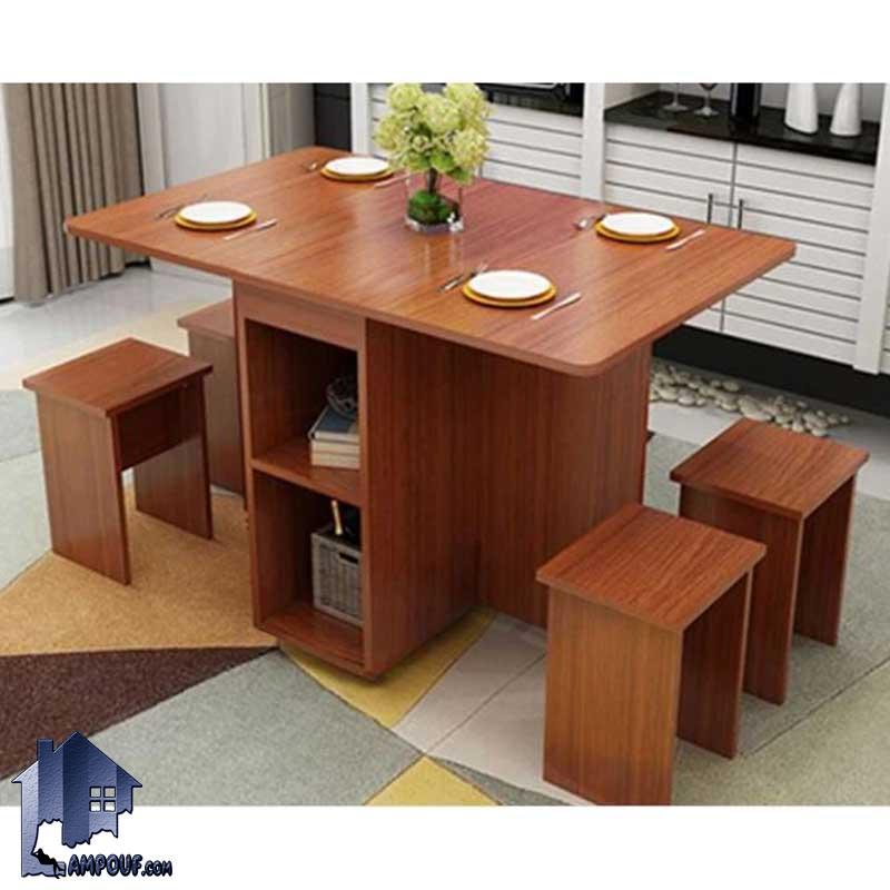 ست میز نهارخوری DTj67 به صورت چهار نفره با صندلی که به عنوان غذاخوری و ناهار خوری در آشپزخانه و پذیرایی و رستوران و کافی شاپ استفاده می‌شود.
