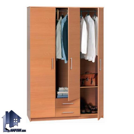 کمد جالباسی LHJ298 دارای درب و کشو و همچنین میله آویز رگال لباس که به عنوان استند لباس و کفش و جاکفشی و کمد دیواری در اتاق در کنار سرویس خواب قرار میگیرد.