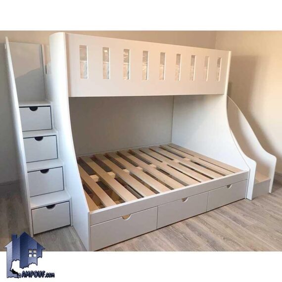 تخت خواب دو طبقه TBJ50 دارای سرسره و پله به صورت کشو دار و دراور دار که در اتاق خواب برای تختخواب کودک نوجوان و یا بزرگسال در کنار سرویس خواب قرار می‌گیرد.