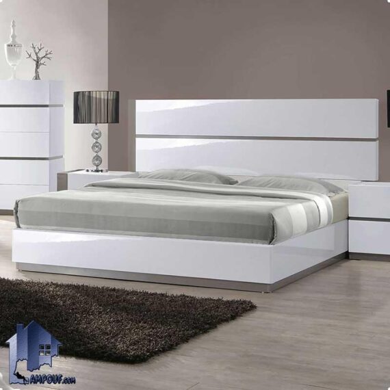 تخت خواب دو نفره DBJ137 با سایز کینگ و کوئین که به عنوان تختخواب دونفره در کنار سرویس خواب در داخل اتاق بزرگسال مورد استفاده قرار می‌گیرد