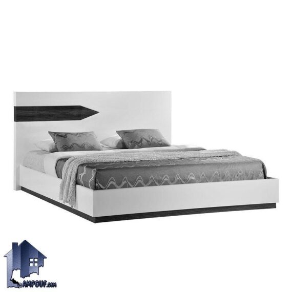 تخت خواب دو نفره DBJ143 که به عنوان سرویس خواب و تختخواب دونفره کینگ و کوئین، از جنس MDF روکش دار که در داخل اتاق خواب مورد استفاده قرار می‌گیرد.